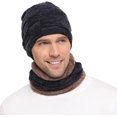 thumbnail image 1 of Viworld Mens Winter Beanie Hats Scarf Set Warm Knit Hats Skull Cap Neck Warmer with Thick Fleece Lined Winter Hat & Scarf for Women, 1 of 5