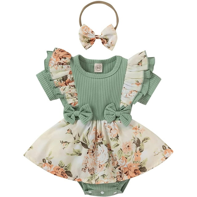 Viworld Newborn Baby Girl Clothes Spring Summer Infant Romper Floral