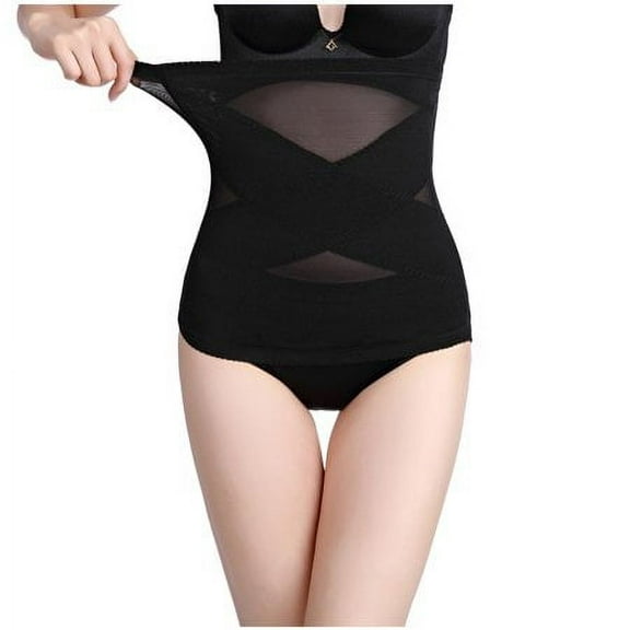 Viworld Reduced Shapewear for Women Tummy Control Abdominal Band Female High Waist Slimming Breathable Body Shaping Traceless Binding Ultra-thin Shaping Bandage Black