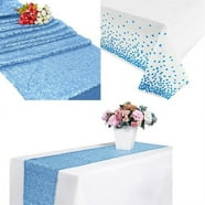 Touiyu Sparkly Gold Sequin Tablecloth Rectangle Glitter Table Linen ...