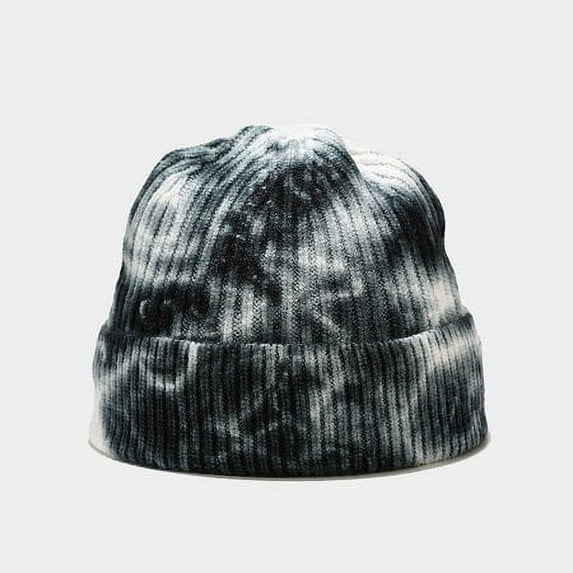 Viworld Slouchy Tie Dye Beanie Hats Winter Knitted Caps Soft Warm Ski Hat Unisex