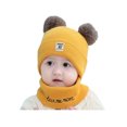 thumbnail image 1 of Viworld Toddler Kids Boys Girls Winter Warm Knitted Hat Earflap Beanie Scarf Set Caps, 1 of 1