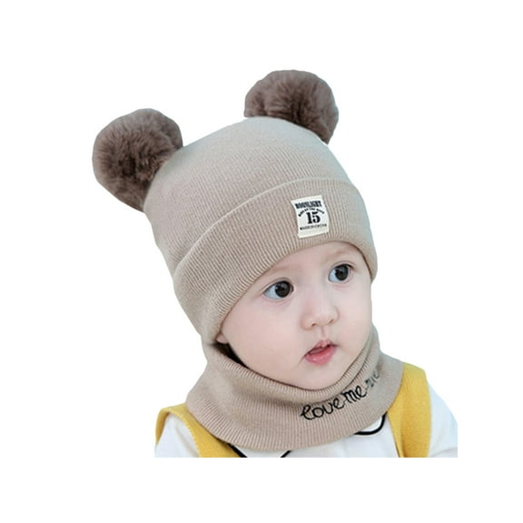 Viworld Toddler Kids Boys Girls Winter Warm Knitted Hat Earflap Beanie Scarf Set Caps