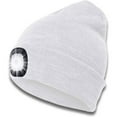 thumbnail image 1 of Viworld Unisex Beanie Hat with The Light Gifts for Men Dad Father USB Rechargeable Caps for Men Women Hiking, Biking, Camping (White), 1 of 8