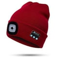 thumbnail image 1 of Viworld Unisex Bluetooth Beanie Hat with Light,4 LED USB Rechargeable Wireless Headphones Tech Caps,Gifts for Men Father Dad Husband Boyfriend Him Women Teen Boy Girls (Red), 1 of 6