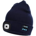 thumbnail image 1 of Viworld Unisex Bluetooth Beanie Hat with Light,4 LED USB Rechargeable Wireless Headphones Tech Caps,Gifts for Men Father Dad Husband Boyfriend Him Women Teen Boy Girls (Navy Blue), 1 of 6