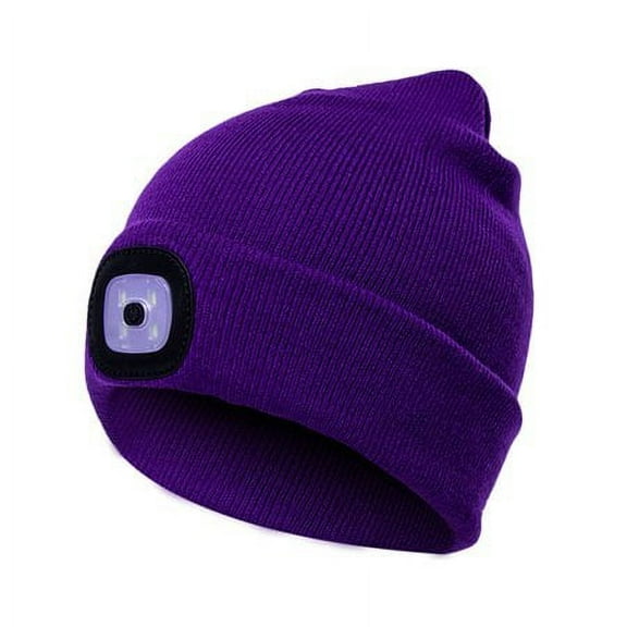 Viworld Unisex Kintted Hat with Led Light Autumn Winter Warm Beanie Cap Outdoor Flashlight Lamp for Camping Hiking Walking Fishing Running