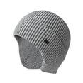 thumbnail image 1 of Viworld Unisex Winter Windproof Knitted Wool Beanie Hat Ear Flap Ear Protector Outdoor Cycling Ski Skull Cap, Gray, 1 of 7