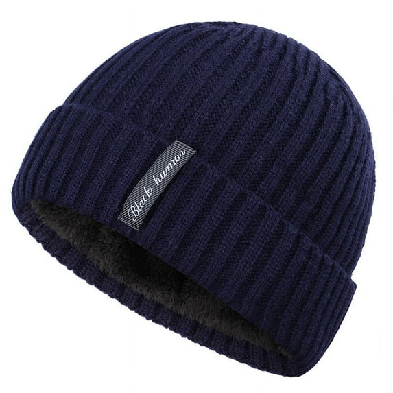 Viworld Viworld Men Women Unisex Winter Beanie Hat Warm Fleece Lined Knit Ski Hats Slouchy Skull Cap Gift , Navy