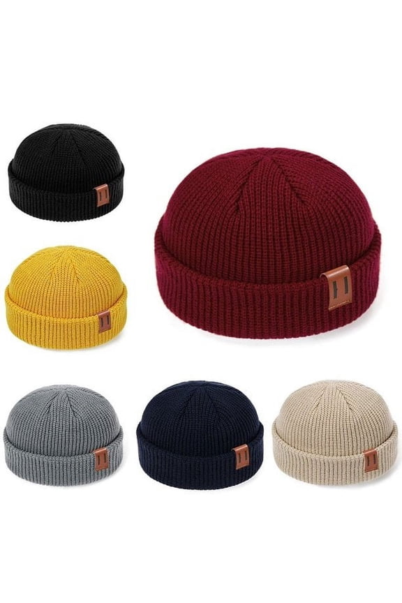 Winter Fisherman Beanie Hat Trawler Beanie Watch Hat Edge Skullcap for Women Men