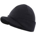 thumbnail image 1 of Viworld Winter Men's Knit Cap with Brim Beanie Hat Warm Thick Hat for Outdoor, 1 of 5