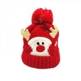 thumbnail image 1 of Viworld Winter Warm Ball Knitted Baby Caps Boys Girls Santa Claus Patter Baby Hat Cute Children Christmas Caps 1-4T, 1 of 3