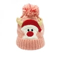 thumbnail image 1 of Viworld Winter Warm Ball Knitted Baby Caps Boys Girls Santa Claus Patter Baby Hat Cute Children Christmas Caps 1-4T, 1 of 2