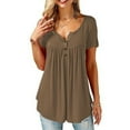 thumbnail image 1 of Viworld Women Casual Loose T Shirt Basic Summer Cotton Tops Plus Size, 1 of 3