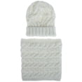 thumbnail image 1 of Viworld Womens Crochet Knitted Baggy Soft Beanie Hats Earflap Scarf Neck Warmer Set Ladies Winter Warm Skateboard Ski Plain Caps Scarves Outdoor Casual, 1 of 1