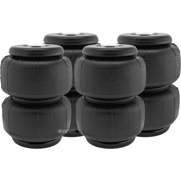 Vixen Air 1/2" NPT Single Air Port Suspension Air Spring/Air Bag with Internal Bump Stop/Jounce Bumper Quad Pack VXD2500SQP