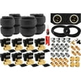 thumbnail image 1 of Vixen Air 3/8" NPT Air Ride Suspension High Flow Air Valves with four Air Springs, Pressure Switch, Gauge Dash Panel, Hoses and Fittings VXK3805PB, 1 of 9
