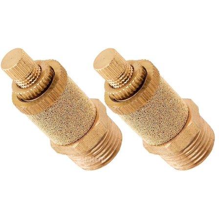 Vixen Air 3/8" NPT Dump/Slowdown/Silencer Flow Control Valve For Suspension (2-Pack) VXA4038-2