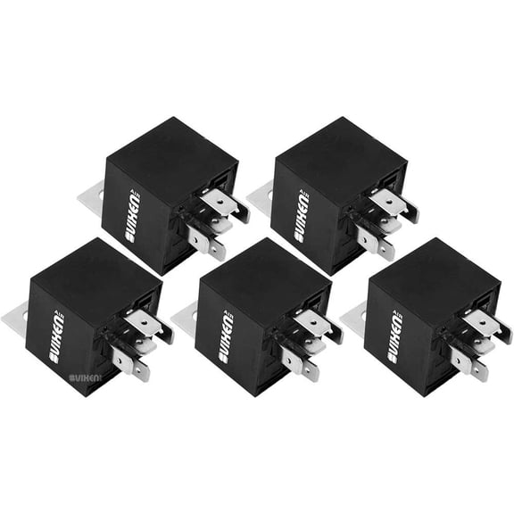 Vixen Air 5-PIN Relay 40A/12V for Horns/Compressors/Alarms/Fog Light - Bundle of five relays VXA7555-5