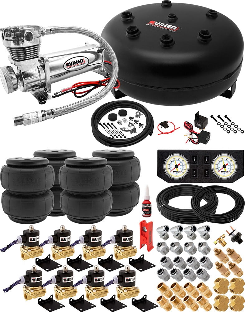 Vixen Air Suspension Kit For Truck/Car Bag/Air Ride/Spring. On Board System Dual 200psi Compressor 6 Gallon Tank Boat Lift Towing Lowering Load Leveling Onbo - View #4