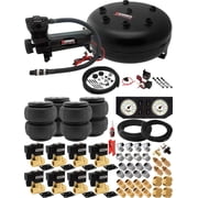 Vixen Air Suspension Kit for Truck/Car Bag/Air Ride/Spring. On Board System- 200psi Compressor, 4 Gallon Tank. For Boat Lift,Towing,Lowering,Leveling Bags,Onboard Train Horn,Semi/SUV VXX1209FW/4840B
