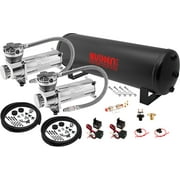 Vixen Air Suspension Kit for Truck/Car Bag/Air Ride/Spring. On Board System- Dual 200psi Compressor, 4 Gallon Tank. For Boat Lift,Towing,Lowering,Load Leveling,Bags,Onboard Train Horn VXO4841DC