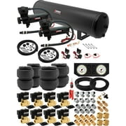 طقم تعليق الهواء Vixen للشاحنة / حقيبة السيارة / ركوب الهواء / الربيع. على متن النظام - ضاغط 200psi مزدوج ، 5 خزان غالون. لرفع القوارب ، القطر ، التخفيض ، تسوية التحميل ، القطار على متن الطائرة VXX1209PW / 4852DB