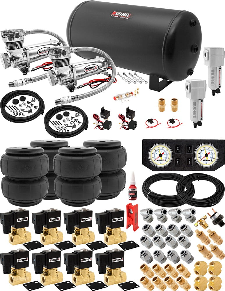 Vixen Air Suspension Kit for Truck/Car Bag/Air Ride/Spring. On Board ...