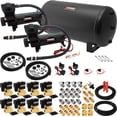 thumbnail image 1 of Vixen Air Suspension Kit for Truck/Car Bag/Air Ride/Spring. On Board System- Dual 200psi Compressor, 6 Gallon Tank. For Boat Lift,Towing,Lowering,Load Leveling,Onboard Train Horn VXX3805H/4863DB, 1 of 10