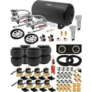 Vixen Air Suspension Kit for Truck/Car Bag/Air Ride/Spring. On Board System- Dual 200psi Compressor, 6 Gallon Tank. For Boat Lift,Towing,Lowering,Load Leveling,Onboard Train Horn VXX3804PB/4863DCF