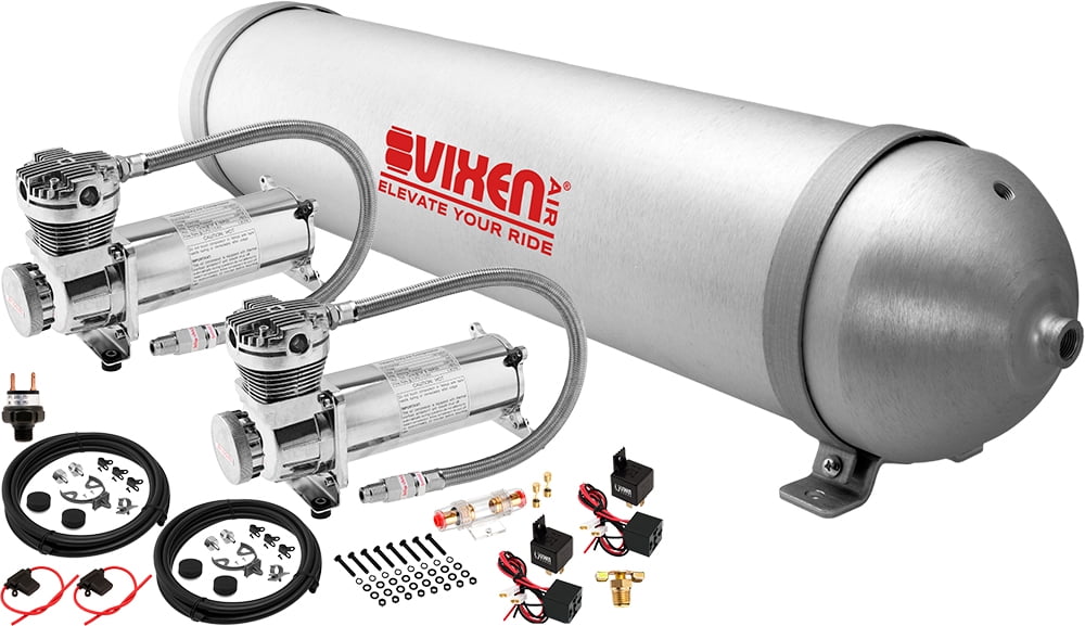 Vixen Air Suspension Kit for Truck/Car Bag/Air Ride/Spring. On Board System Dual 200psi