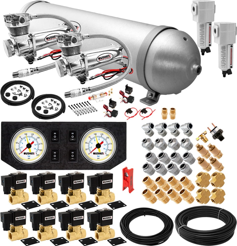 Vixen Air Suspension Kit for Truck/Car Bag/Air Ride/Spring. On Board