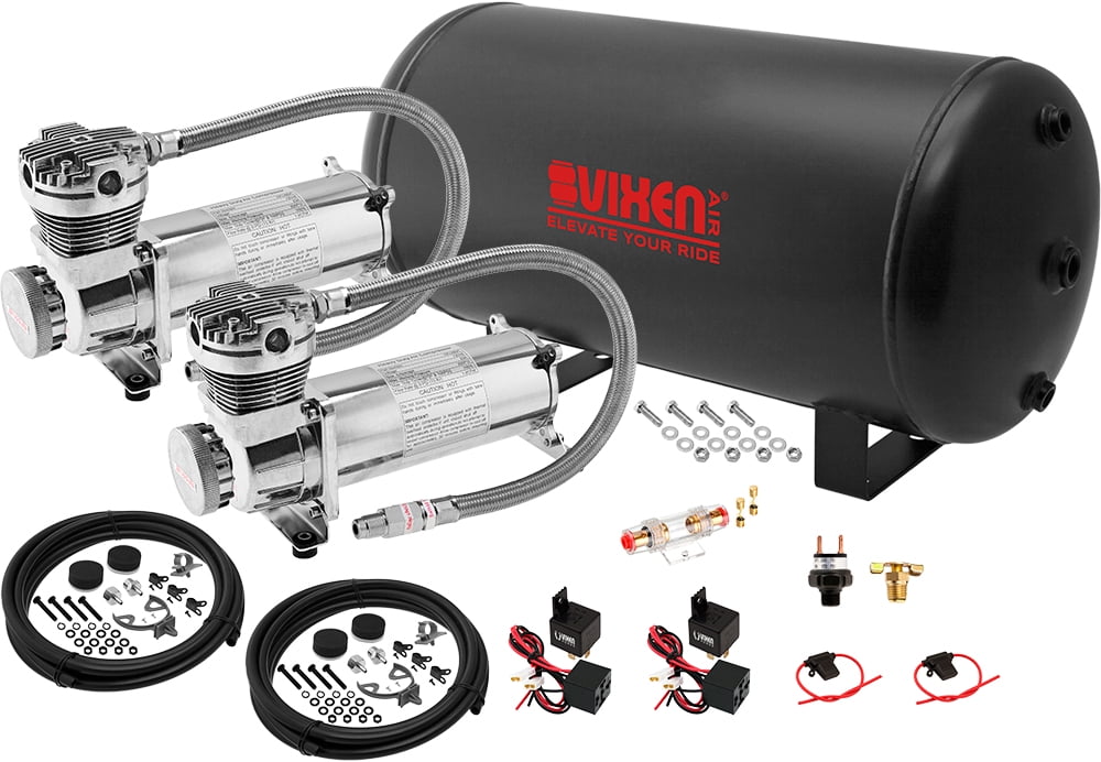 Vixen Air Suspension Kit for Truck/Car Bag/Air Ride/Spring. On Board System Dual 200psi