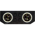 thumbnail image 1 of Vixen Air Two 2" Dual Needle Air Pressure Black Gauges with Four Momentary Switches and Metal Dash Panel Kit VXF2GP4RKB, 1 of 7