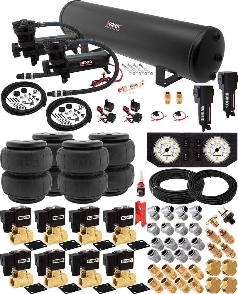 Vixen Air VXX1209FW Steel Black 200 PSI 2-Stage 2 Cylinder Electric Air Compressor 5 gal