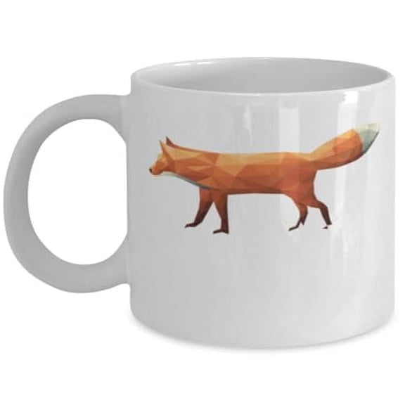 Vixen 11 oz Coffee Mug - Cute Red Fox Figure White Ceramic Gift