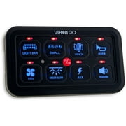 Vixen Go 8 Gang Switch Panel - Device/Light Controller Switch Box with 3 Modes (Toggle/Momentary/Pulse), LED Touch Control, 7-Color RGB, Memory Function, Waterproof for Off Road, Car, Truck, RV, Boat