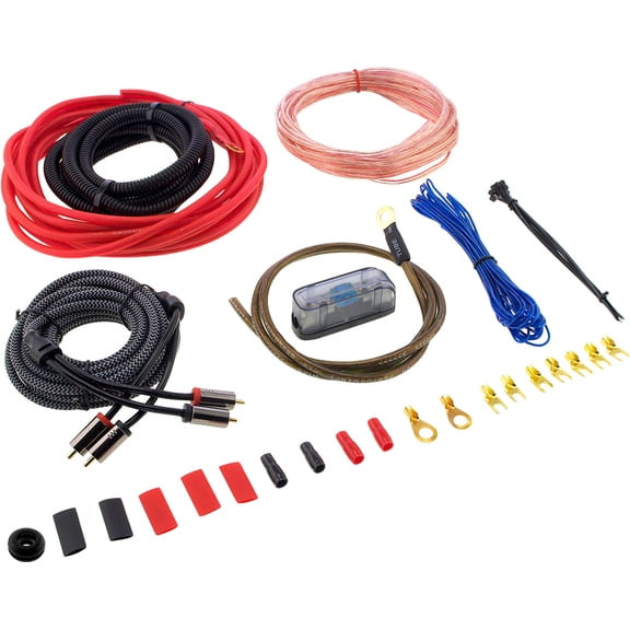 Vixen Go VGK8GA 8 Gauge Complete Amplifier Installation Wiring Kit 8AWG CCA