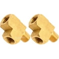 thumbnail image 1 of Vixen Horns 1/4" NPT Male (1) x 1/4" NPT Female (2) Tee Fitting Brass Material for Train/Air Horn Tanks (2 Pack) VXA7614-2, 1 of 2