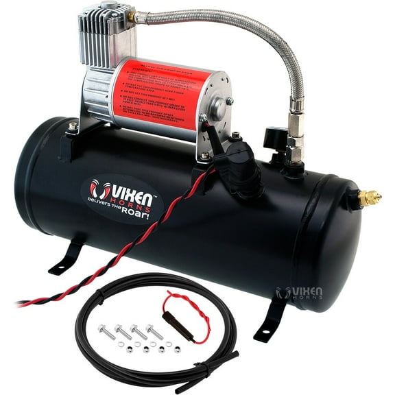 Vixen Horns 1.5 Gallon (6 Liter) Train/Air Horn Tank with 150 PSI Compressor Onboard System/Kit 12V VXO8530