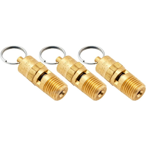 Vixen Horns 250 PSI Safety Valve 1/4" NPT for Train/Air Horn Tanks (3 Pack) VXA7250-3