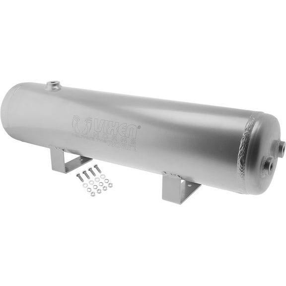 Vixen Horns 3 Gallon (12 Liter) 6 Ports Train/Horn Aluminum Air Tank 200 PSI Silver VXT3000A