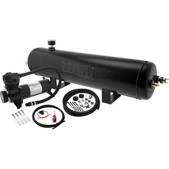 Vixen Horns 3 Gallon (12 Liter) Train/Air Horn Aluminum Tank with 200 PSI Compressor Onboard System/Kit 12V VXO4830AB