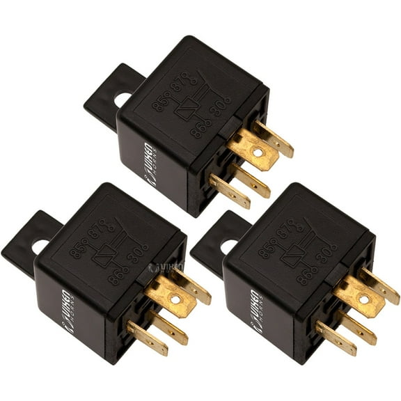 Vixen Horns 4-PIN Relay 40A/12V for Horns/Compressors/Alarms/Fog Light - Bundle of three relays VXA7449-3