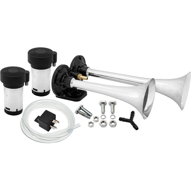 Vixen Horns Loud 2/Dual Trumpet Train Air Horn with Two Compressors