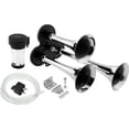 thumbnail image 1 of Vixen Horns Loud 3/Triple Trumpet Train Air Horn with One Compressor Full Complete System/Kit Chrome 12V VXH2411C, 1 of 10