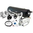 thumbnail image 1 of Vixen Horns Train Horn Kit for Trucks/Car/Semi. Complete Onboard System- 200psi Air Compressor, 3 Gallon Tank, 3 Trumpets. Super Loud dB. Fits Vehicles like Pickup/Jeep/RV/SUV 12v VXO8330/3418, 1 of 10