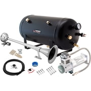 Vixen Horns Train Horn Kit for Trucks/Car/Semi. Complete Onboard System- 200psi Air Compressor, 5 Gallon Tank, 1 Trumpet. Super Loud dB. Fits Vehicles like Pickup/Jeep/RV/SUV 12v VXO8350/1164