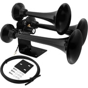 Vixen Horns Train Horn for Truck/Car Triple Trumpet Black VXH3318B