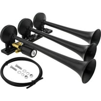 Vixen Horns Train Horn for Truck/Car. 3 Air Horn Black Trumpets. Super Loud dB. Fits 12v Vehicles like Semi/Pickup/Jeep/RV/SUV VXH3118B